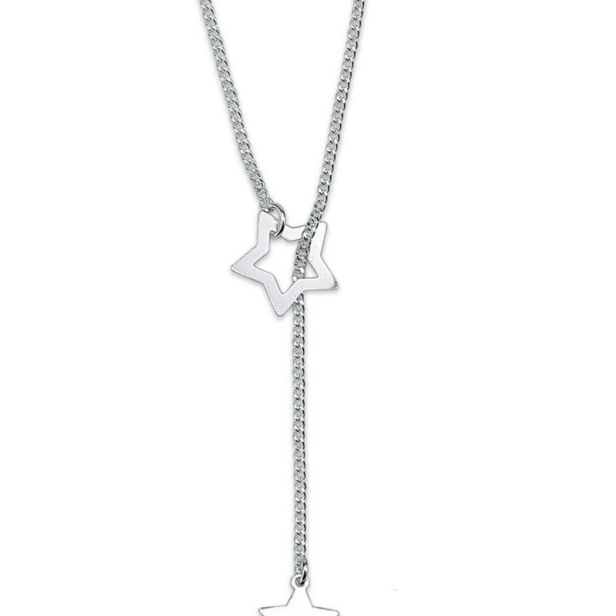 JOYERIA D'PILMER - COLLAR DE PLATA DOBLE ESTRELLA