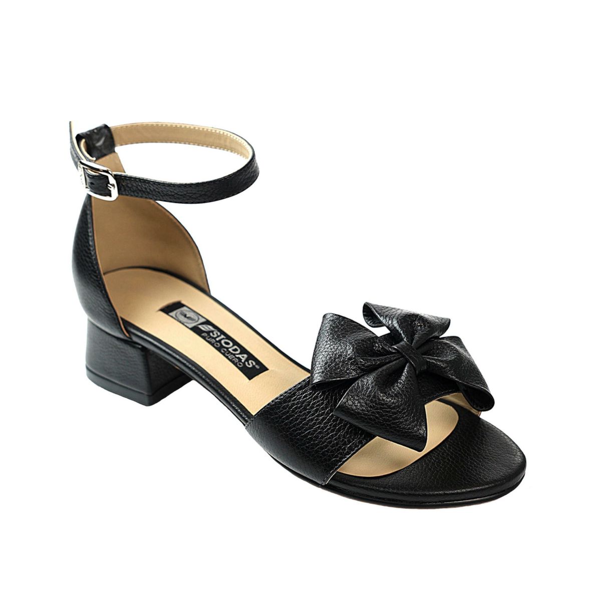 ESTODAS - Sandalia Amanda cuero Negro