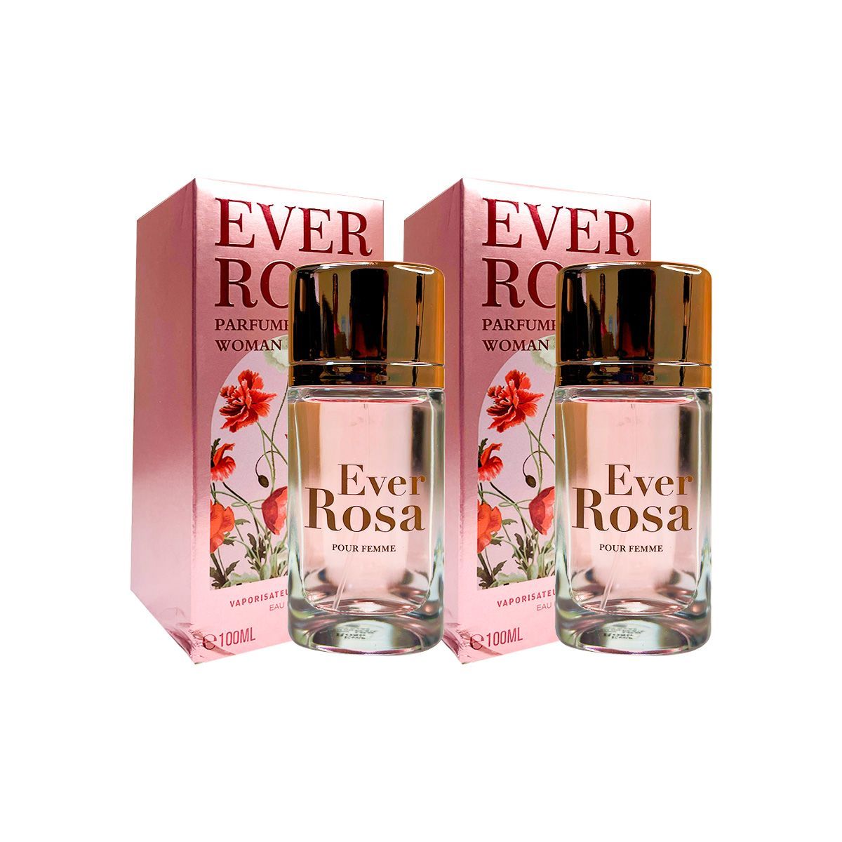 GENERICO - 2 VAPORISATEUR NATURAL SPRAY EAU DE PARFUM - EVER ROSA