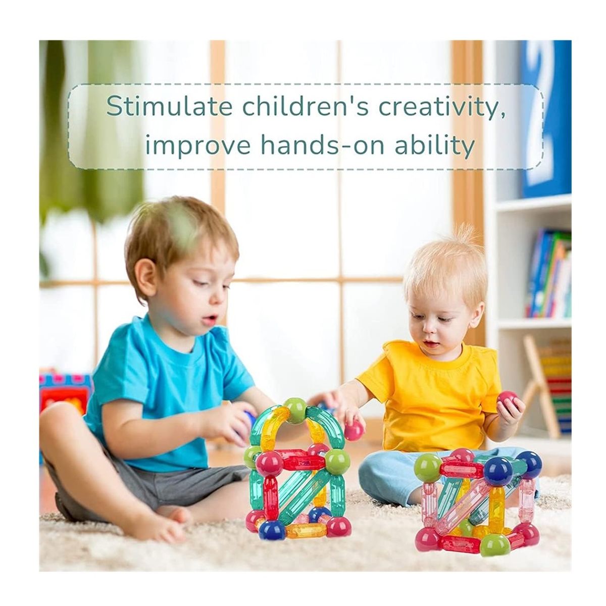 GENERICO - Divertidos bloques de construcción magnéticos de 68 Pcs