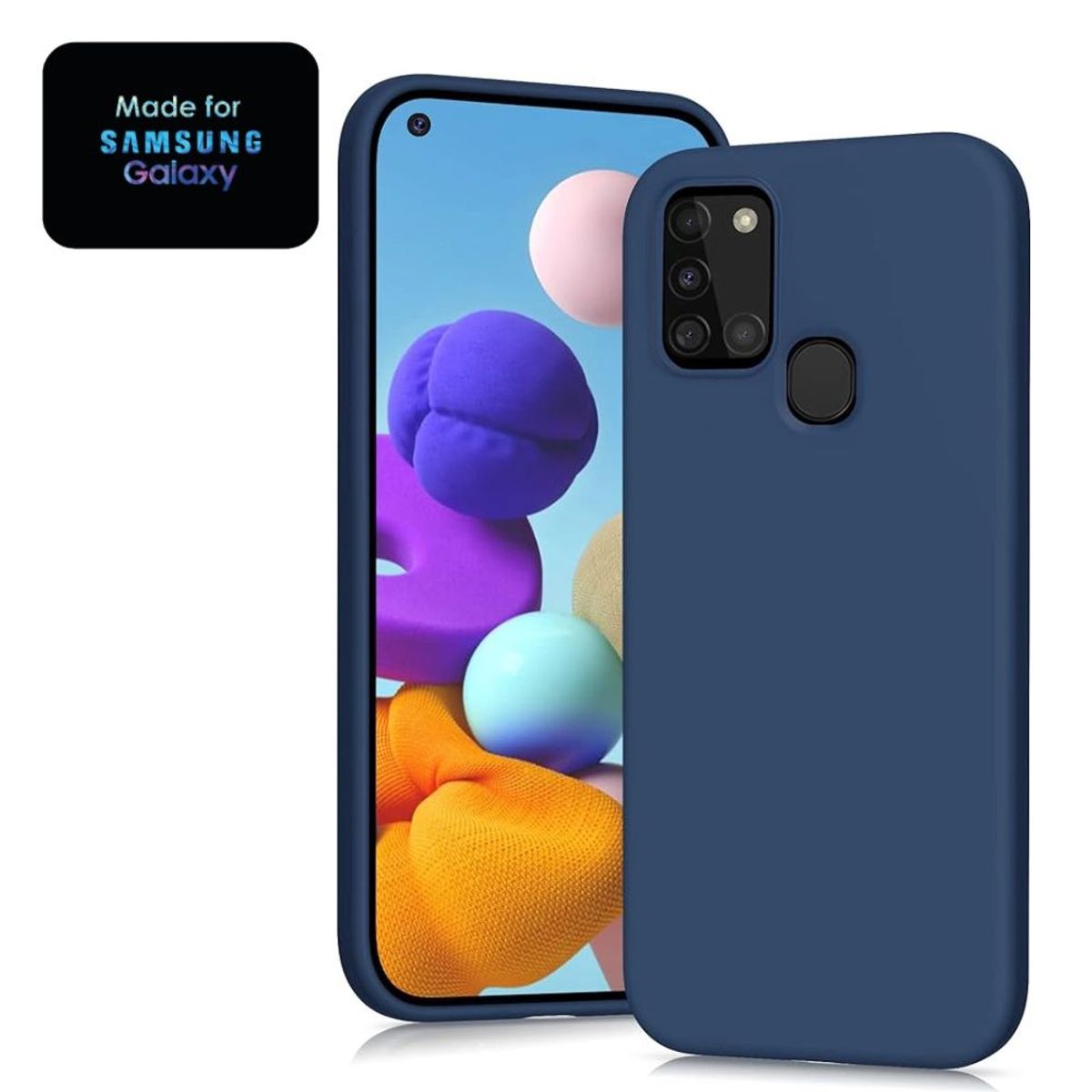 GENERICO - Silicone Case Samsung A21s Con Marca