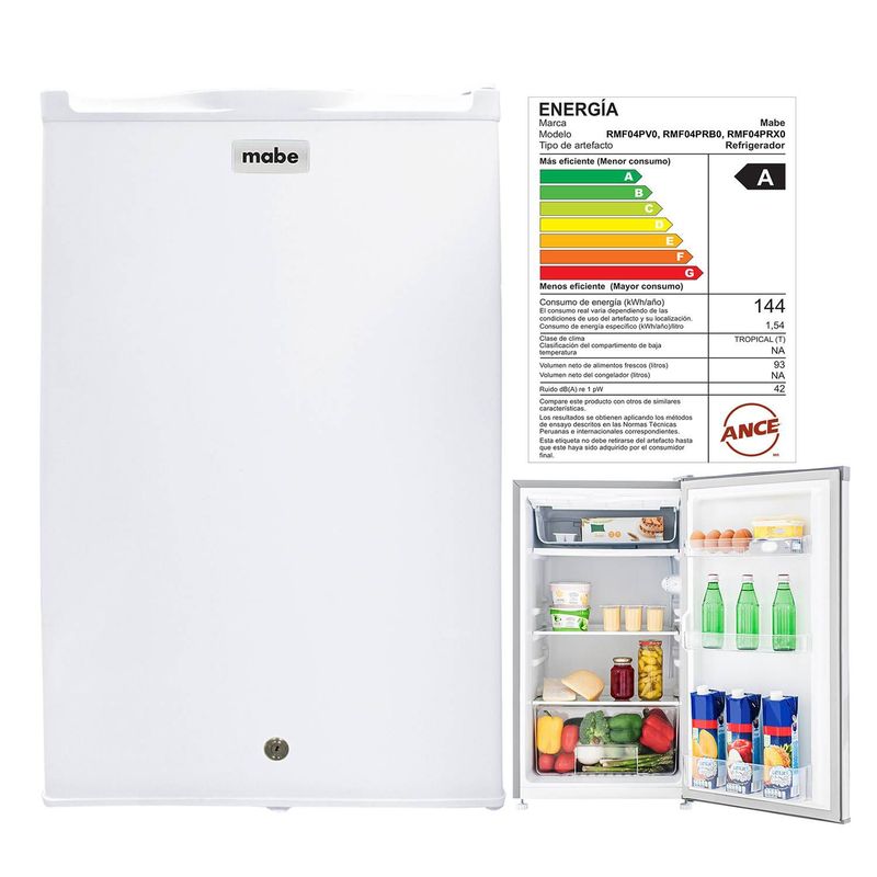 MABE - Frigobar Mabe de 93 Litros Blanco RMF04PRB0