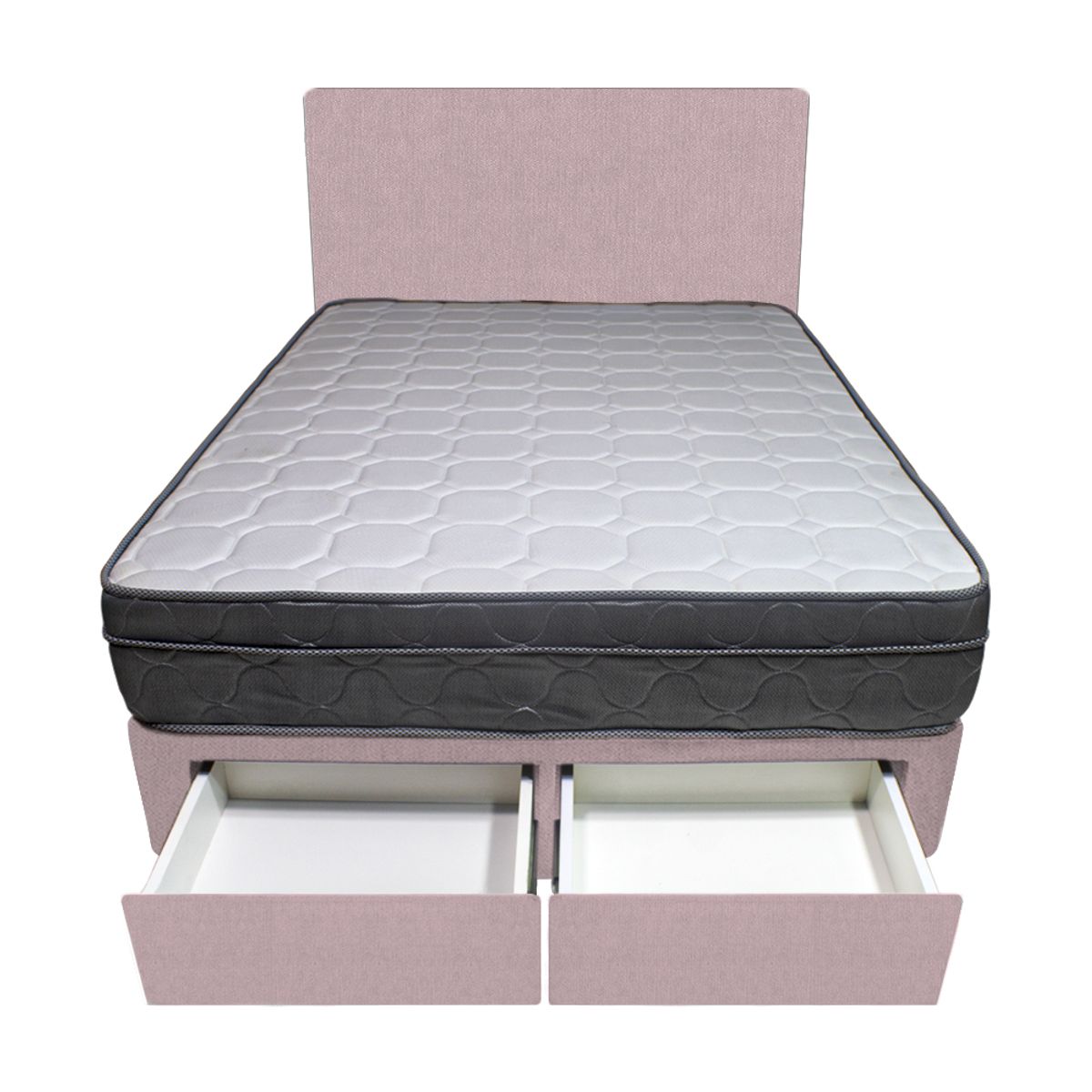 BARAKA HOME - Dormitorio Turin + 2 Cajones 2 Plz + Cabecera - Rosado