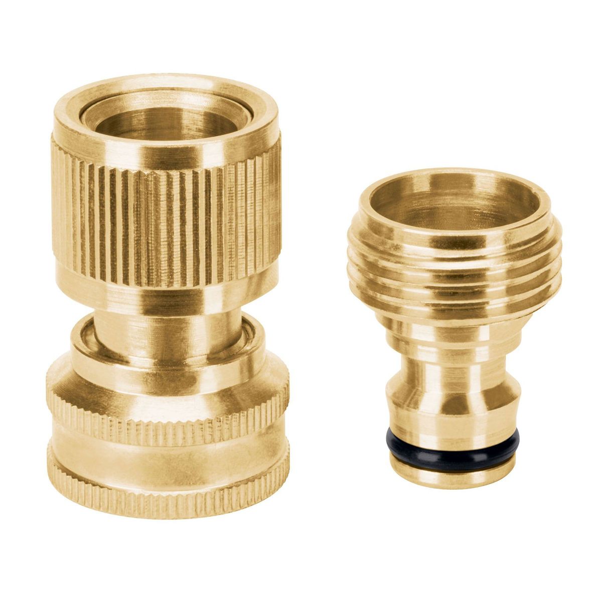 TRUPER - Conectores de laton solido sistema click para accesorios Truper