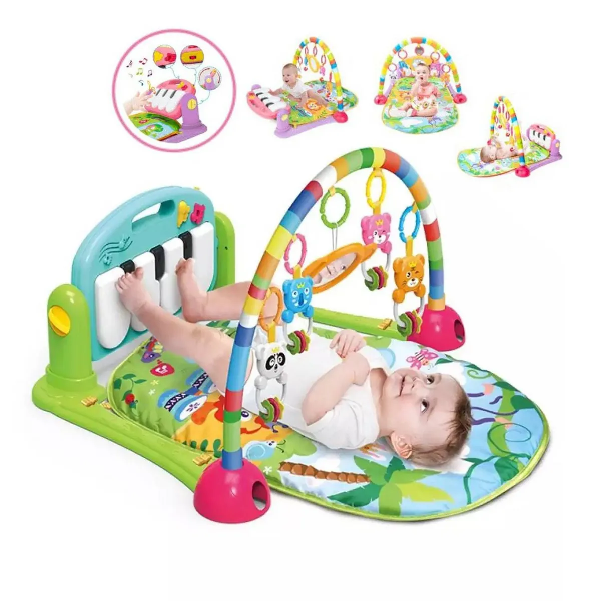 IDEAL - Gimnasio Musical Multifunción con Piano Verde