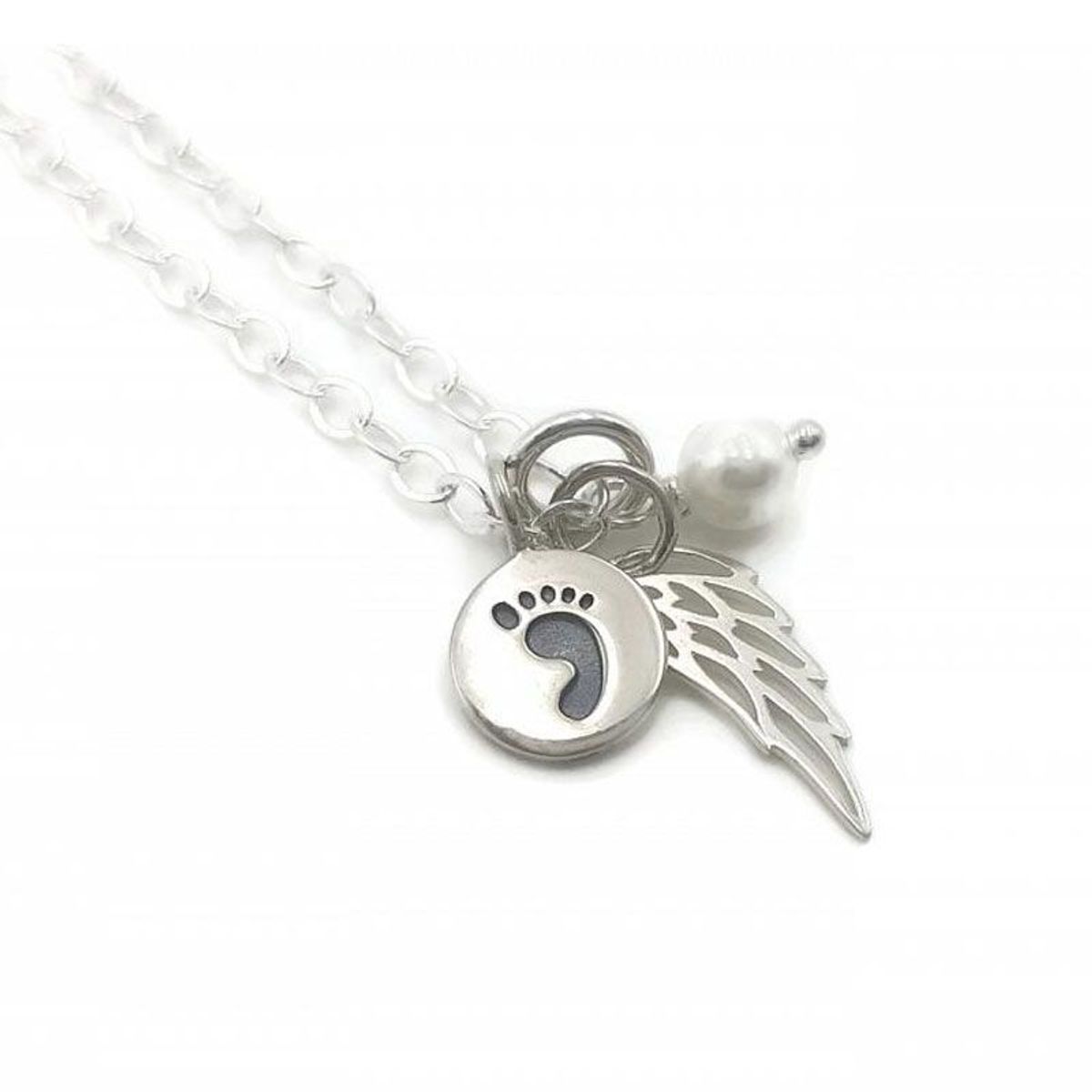 GENERICO - Collar Recuerdo Bebé Ángel Plata 950 - Musas Vanidosas