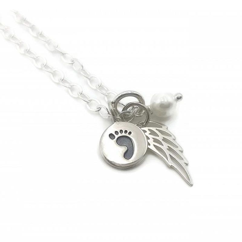 GENERICO - Collar Recuerdo Bebé Angel  Plata 950 - Musas Vanidosas