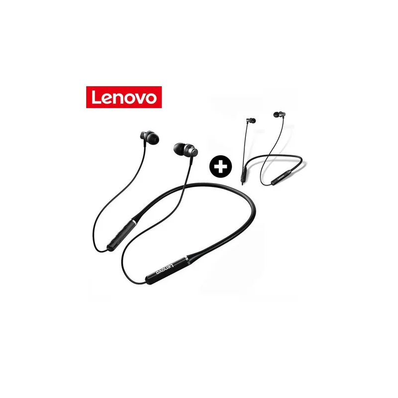 LENOVO - Combo 2 audifonos bluetooth lenovo he05 negro (2 pcs)