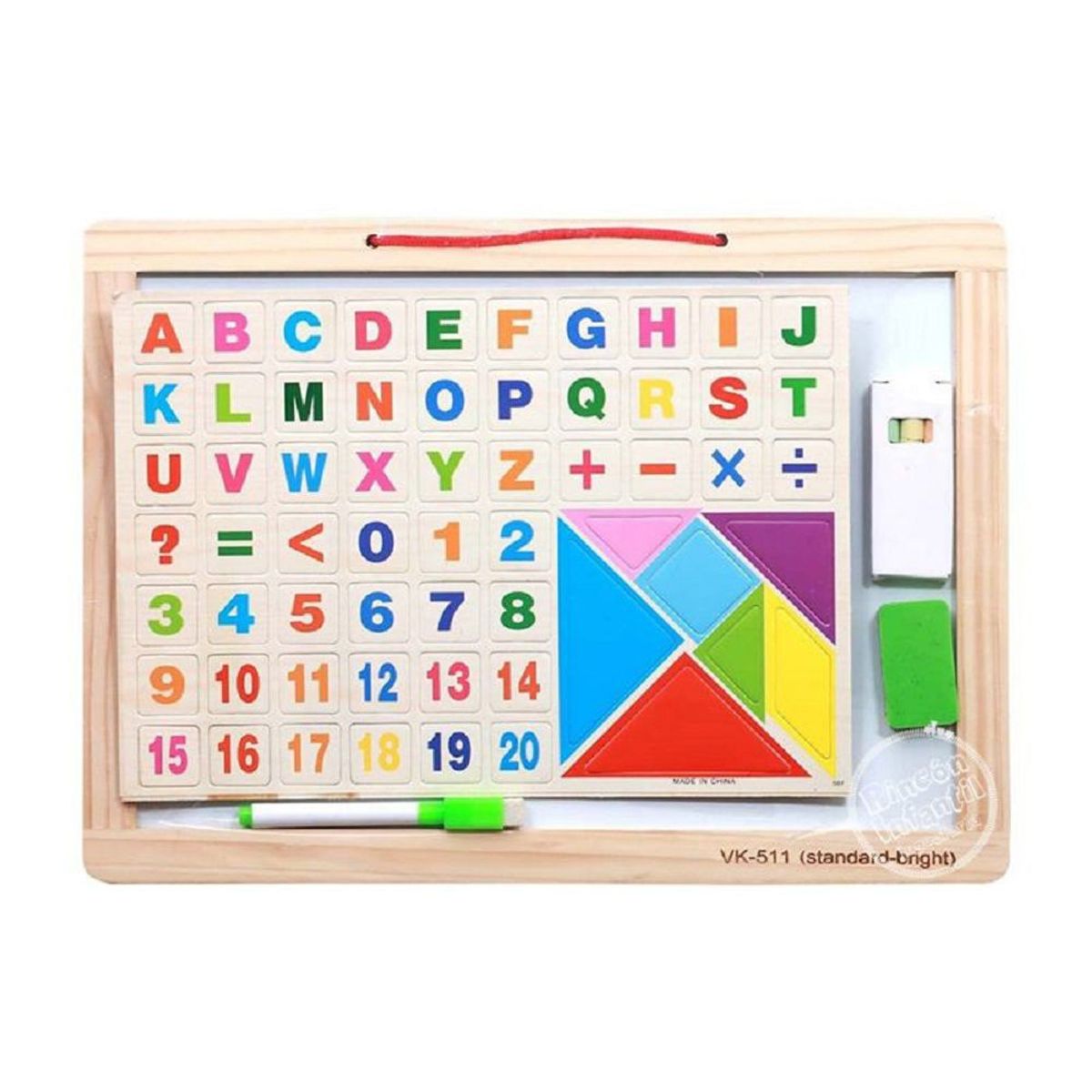 GENERICO - Pizarra Grande Didáctica Multifuncional 3en1