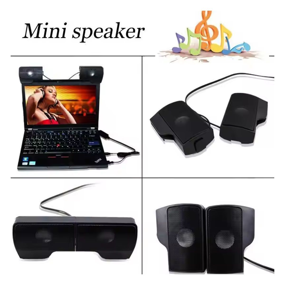 GENERICO - Mini Parlante USB Portátil Sound Bar Para Laptop o Smartphone