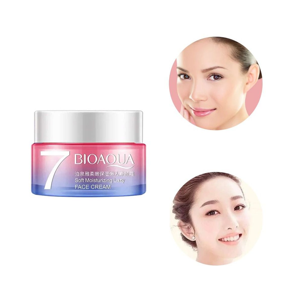 BIOAQUA - Crema Aclaradora e Hidratante V7 + Suero Facial con Acido Hialuronico