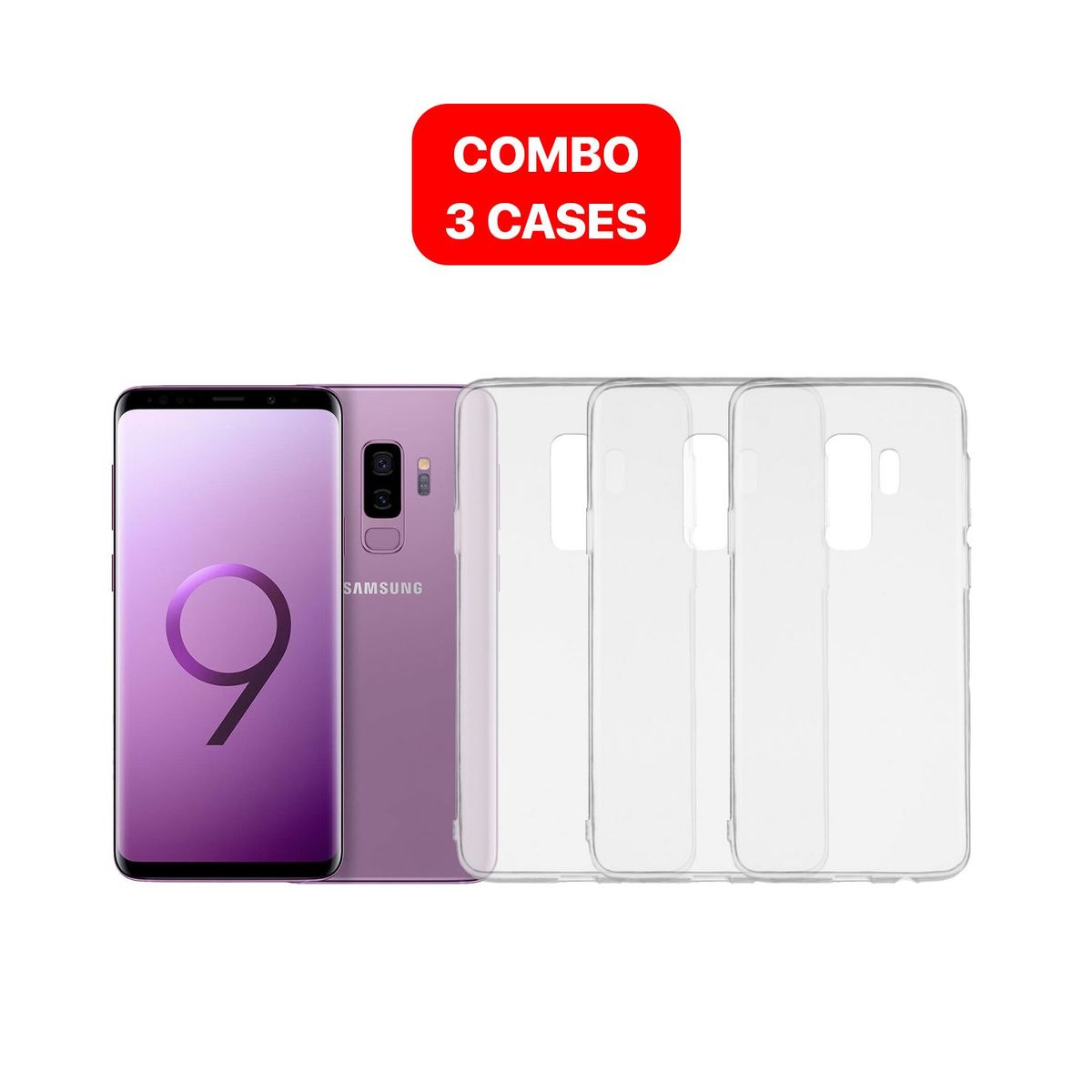 SPACE - Combo Case Space Para Samsung S9 Plus Transparente
