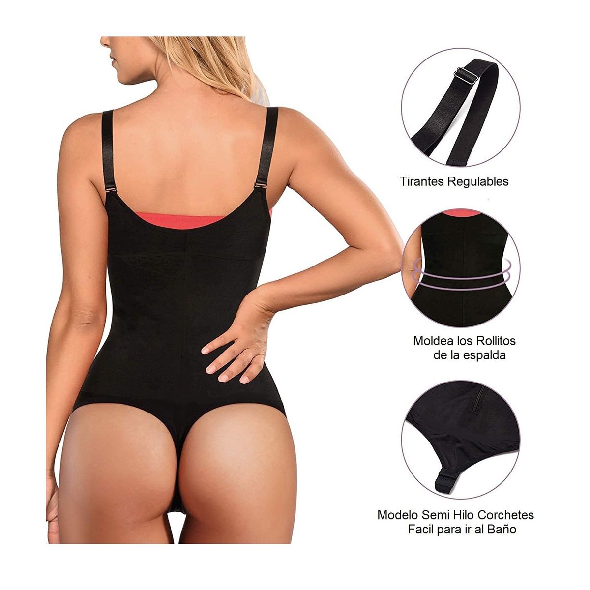 OEM - FAJA MUJER BODY REDUCTOR SEMI HILO CON CIERRE POWERNET OFICINA EVENTO