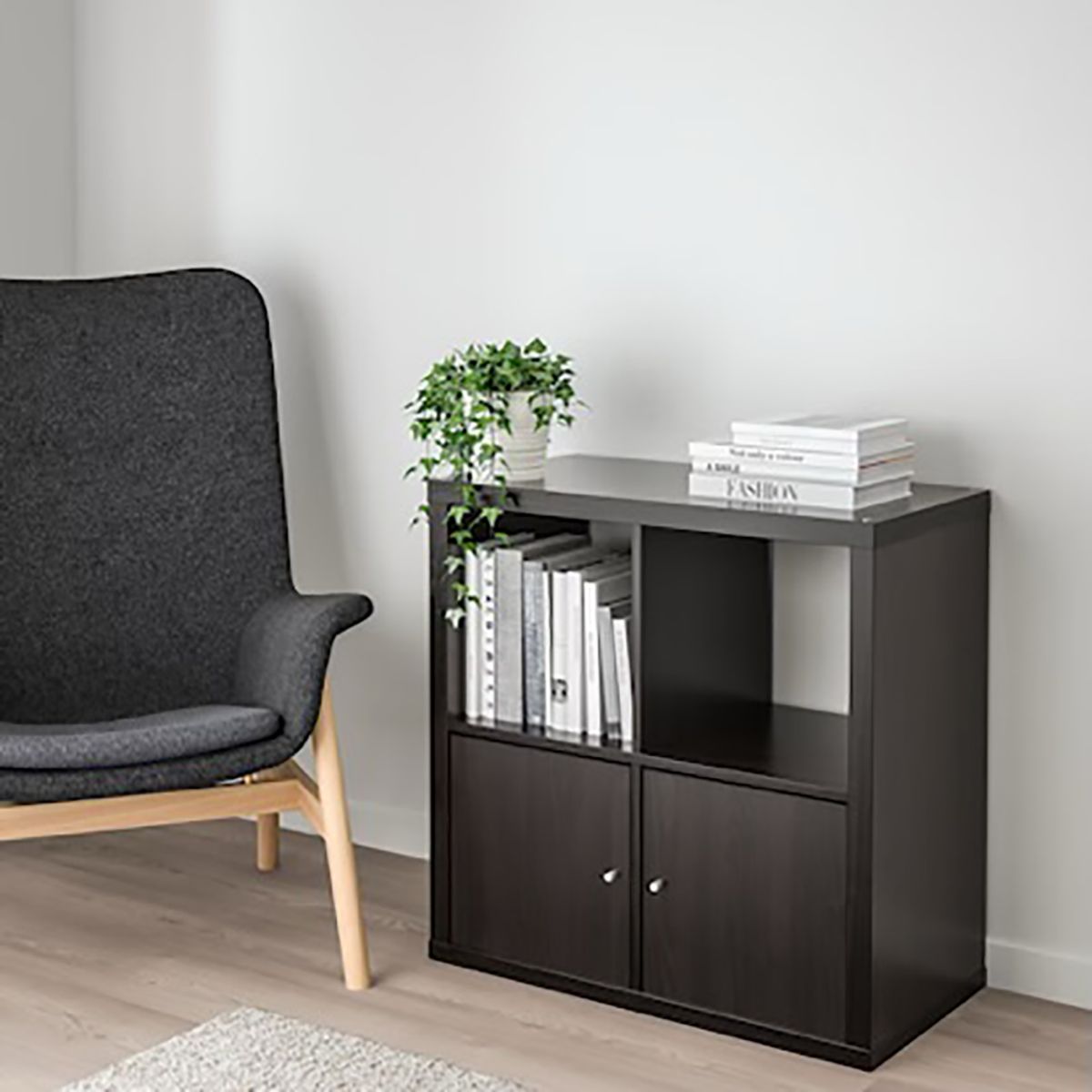 TU MESITA - Estante Contemporáneo Guse Negro 77 cm TU MESITA