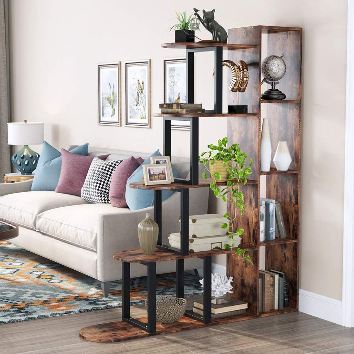 TU MESITA - Estante Contemporáneo Miró Marrón 160 cm TU MESITA