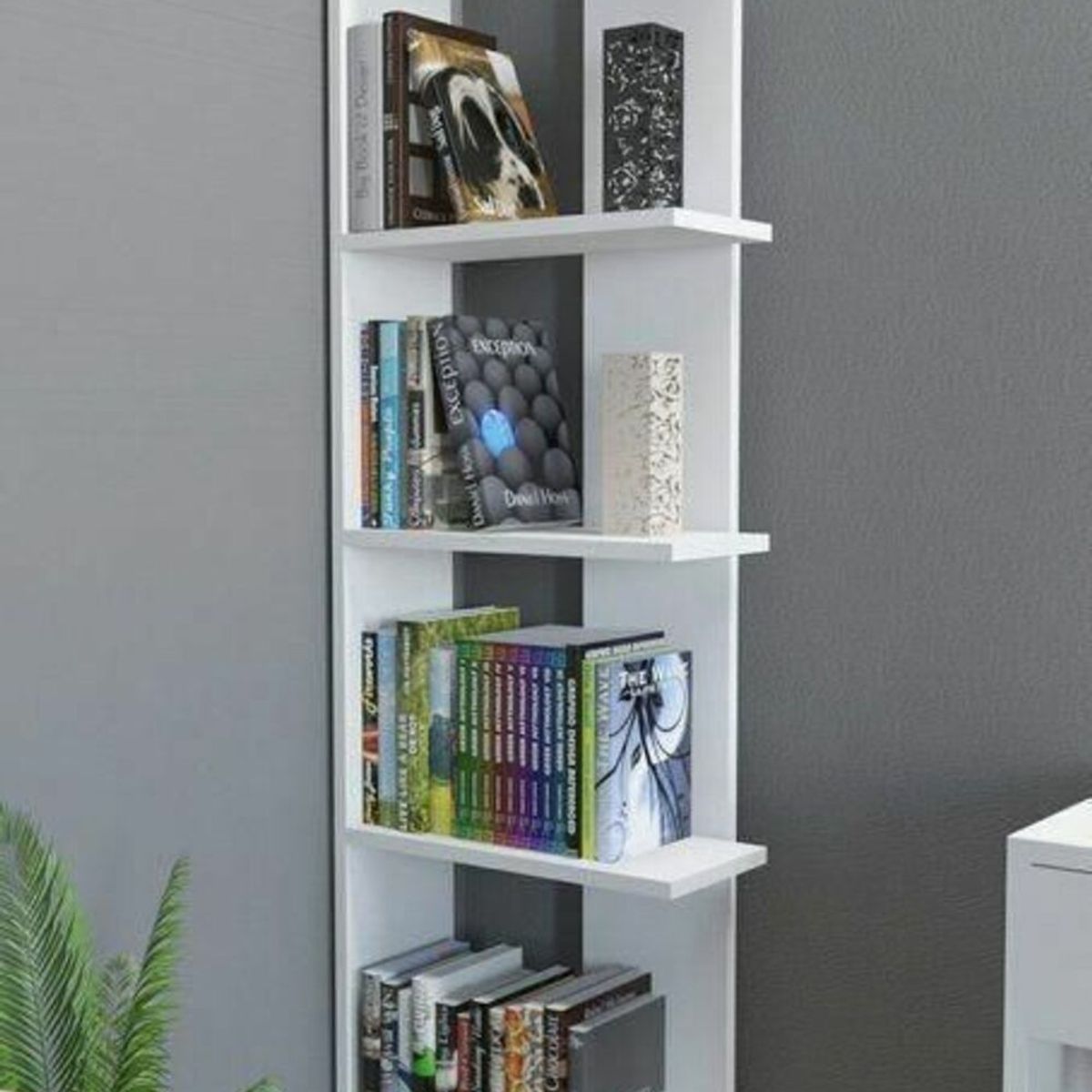 TU MESITA - Estante Librero Salvador 4 repisas color Blanco TU MESITA