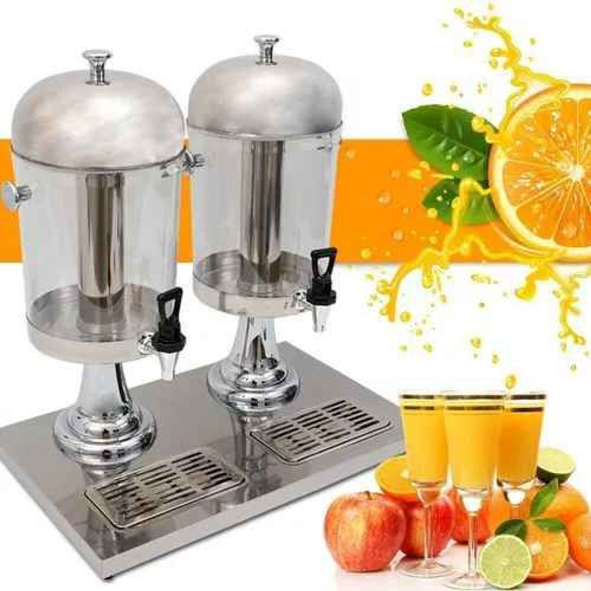 GENERICO - DISPENSADOR DE JUGO DOBLE MODELO ELEGANTE