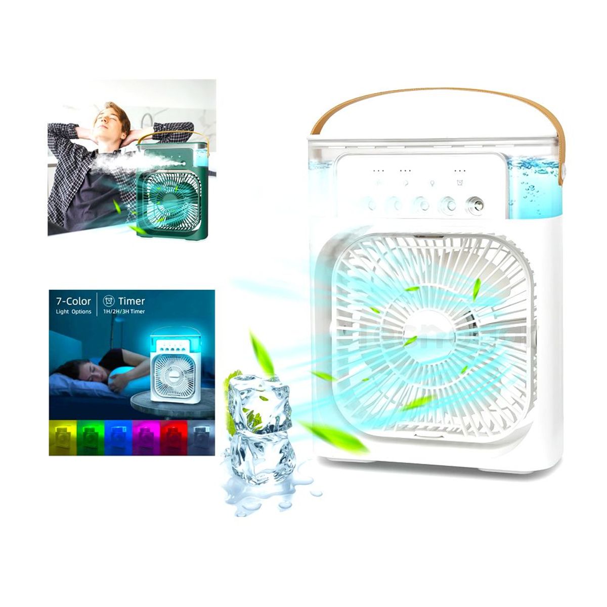 GENERICO - Enfriador Aire Acondicionado 3 en 1 Ventilador Portátil Humidificador