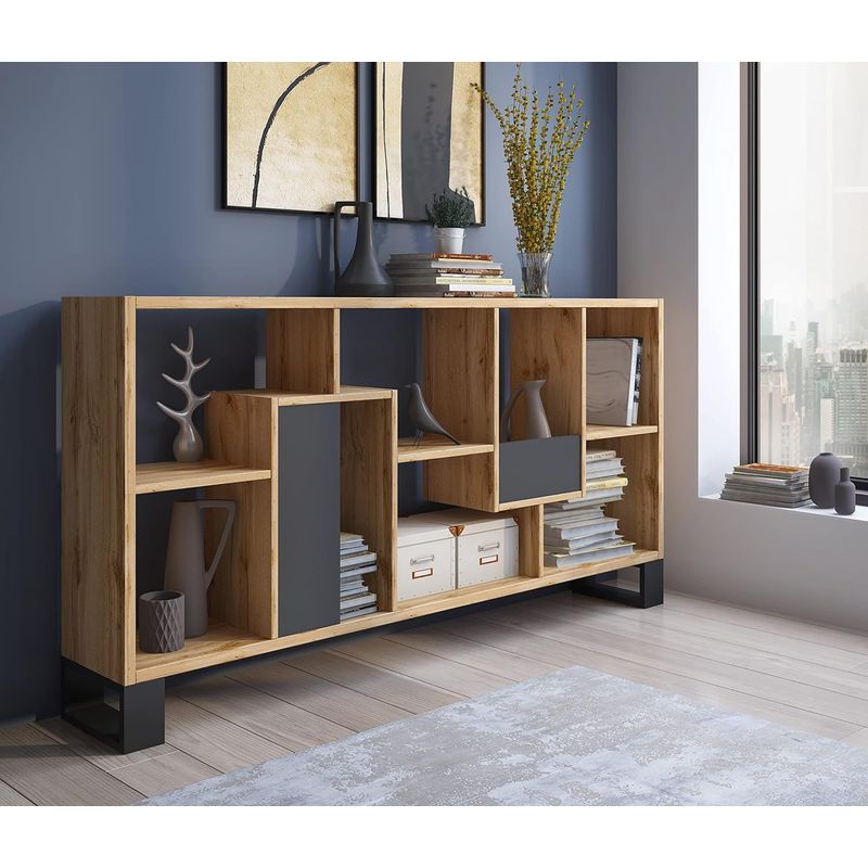 TU MESITA - Estanteria Larga Rústica Bolivar color Marrón claro TU MESITA