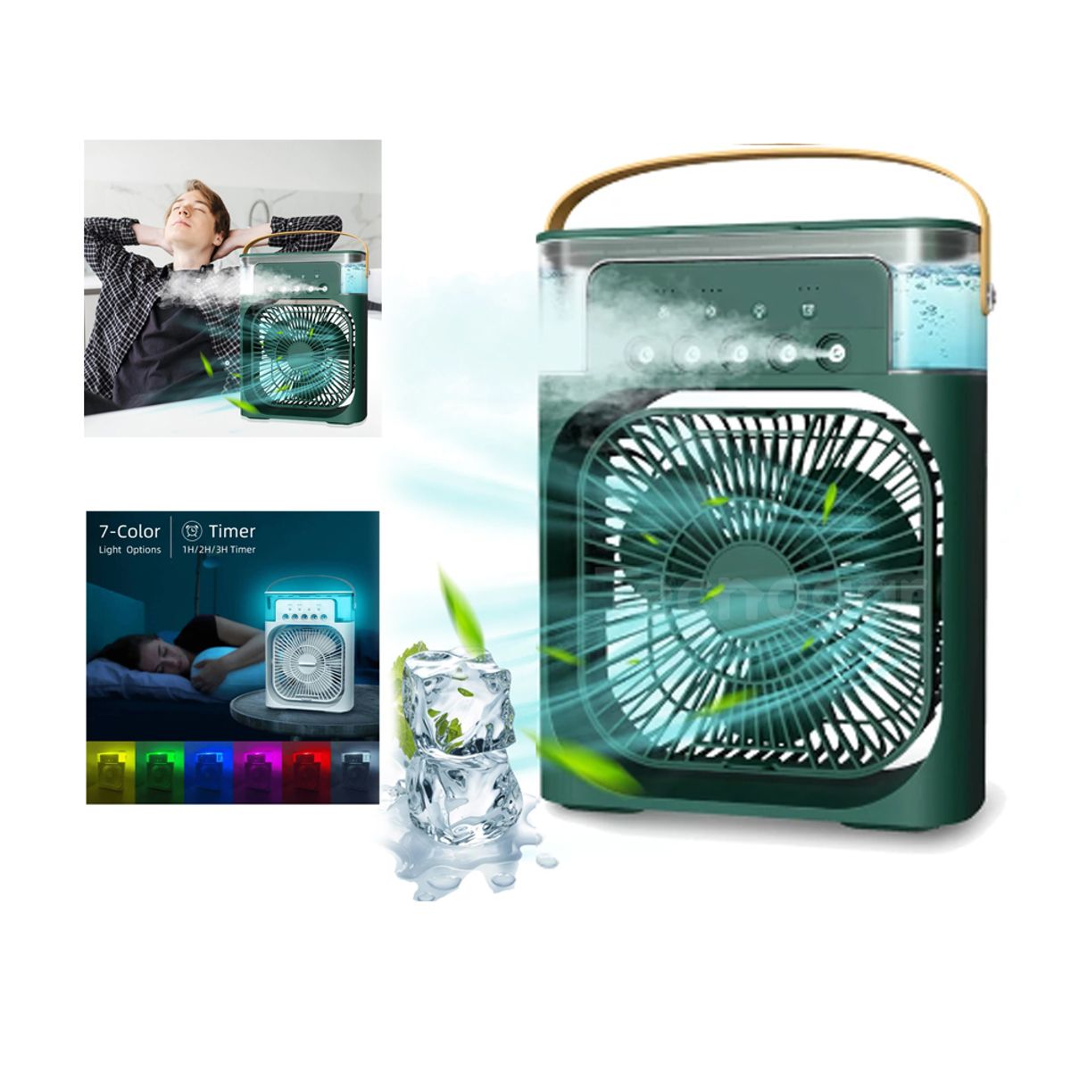 GENERICO - Enfriador Aire Acondicionado 3 en 1 Ventilador Portátil Humidificador