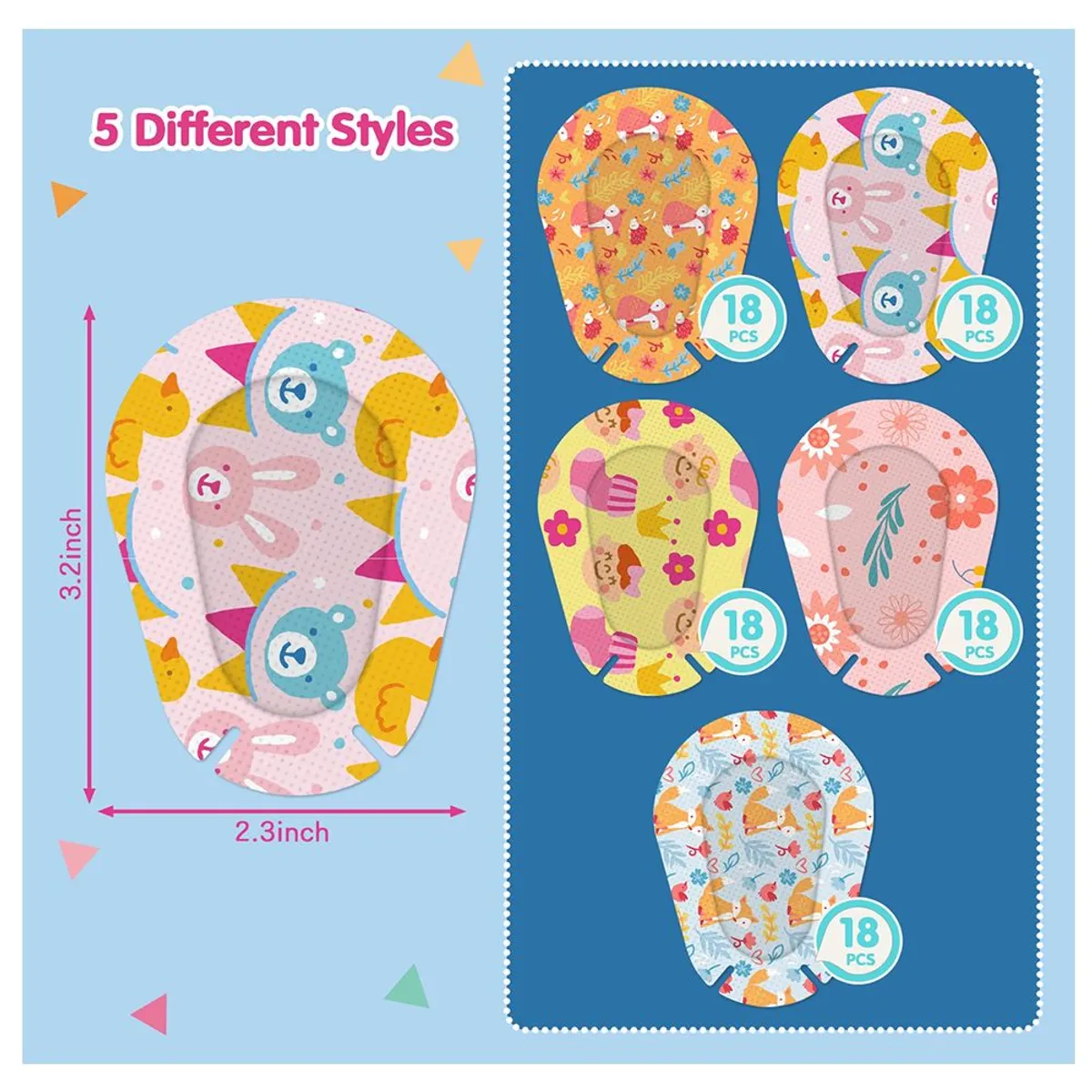 GENERICO - 30 Parches Oculares Para Niña Ojo Perezoso Ambliopía C/Rosado