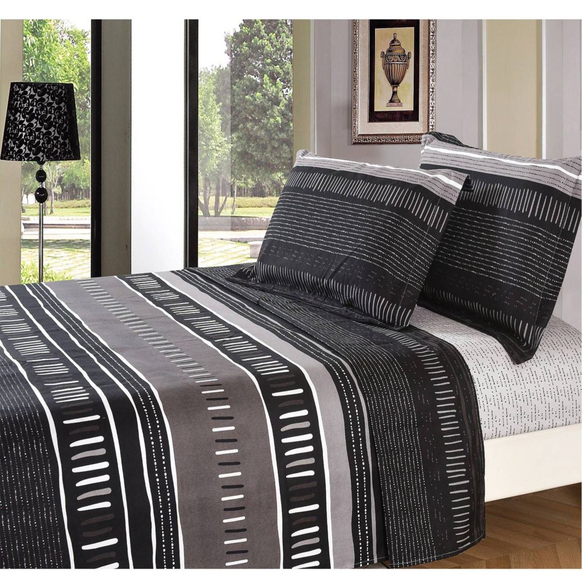 VENEZIA - Juego de sábanas VICENZA 2 plazas - 100% Algodón