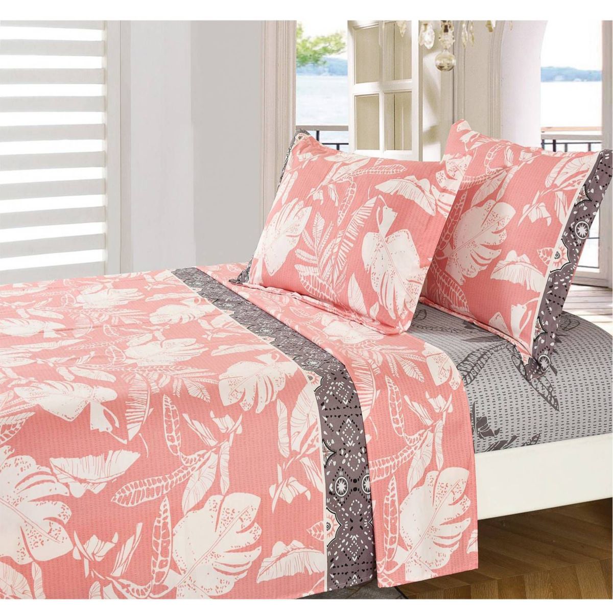 VENEZIA - Juego de sábanas VICENZA 2 plazas - 100% Algodón