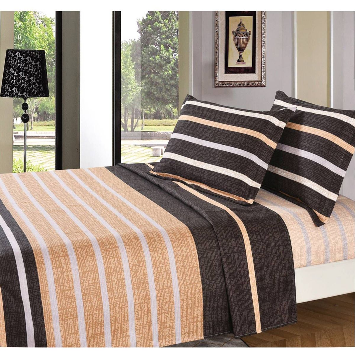 VENEZIA - Juego de sábanas VICENZA 2 plazas - 100% Algodón