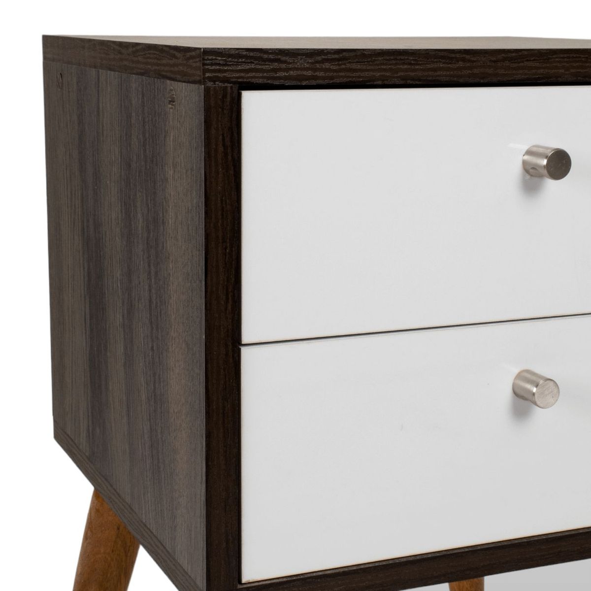 MUEBLES MACRUMO - Velador Vintage 2 Cajones Wengue