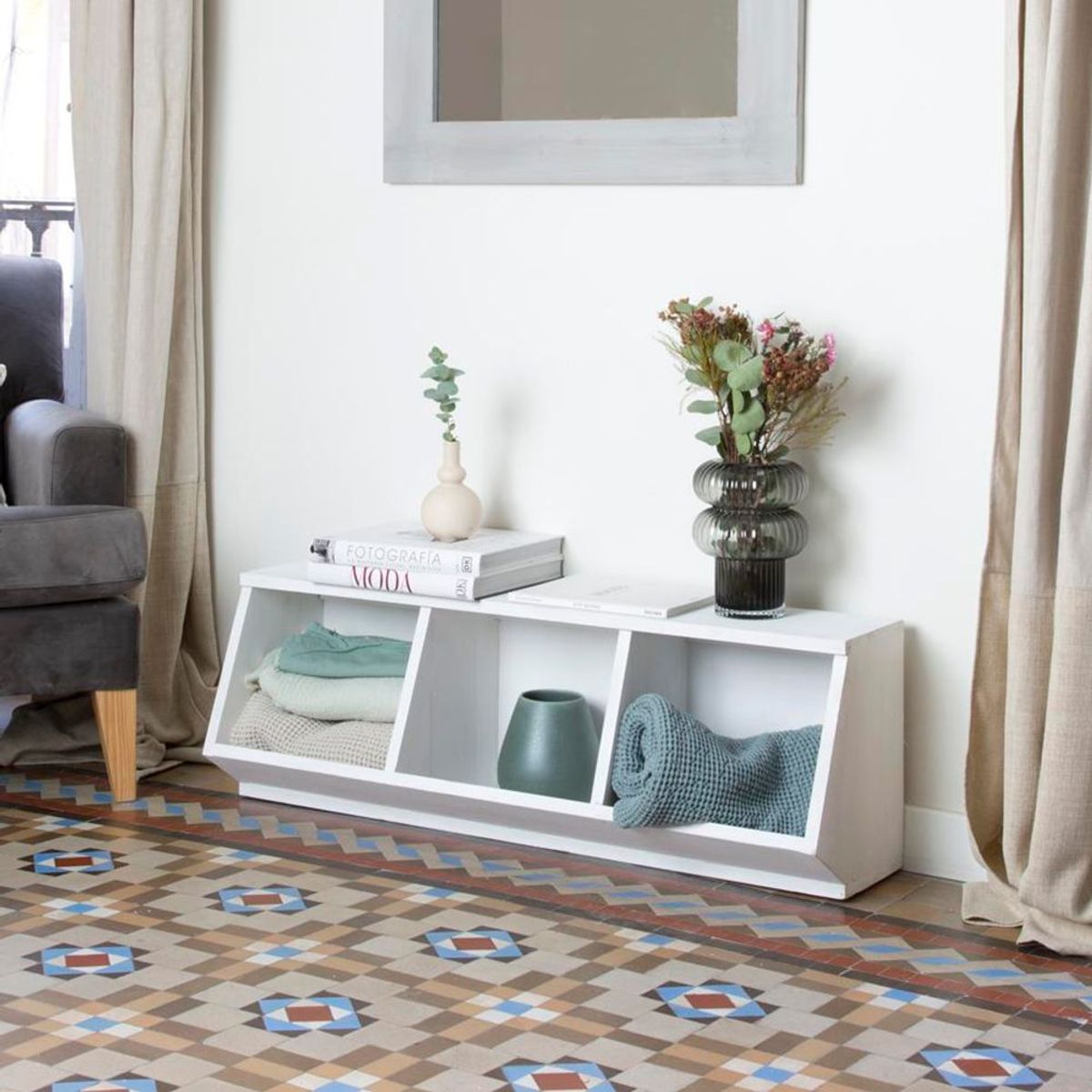 TU MESITA - Estante Moderno Fiona Blanco 104 cm TU MESITA