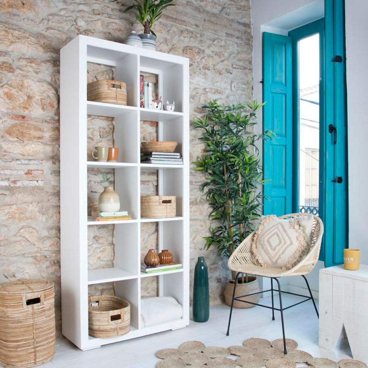 TU MESITA - Estante Moderno Jimin Blanco 83 cm TU MESITA