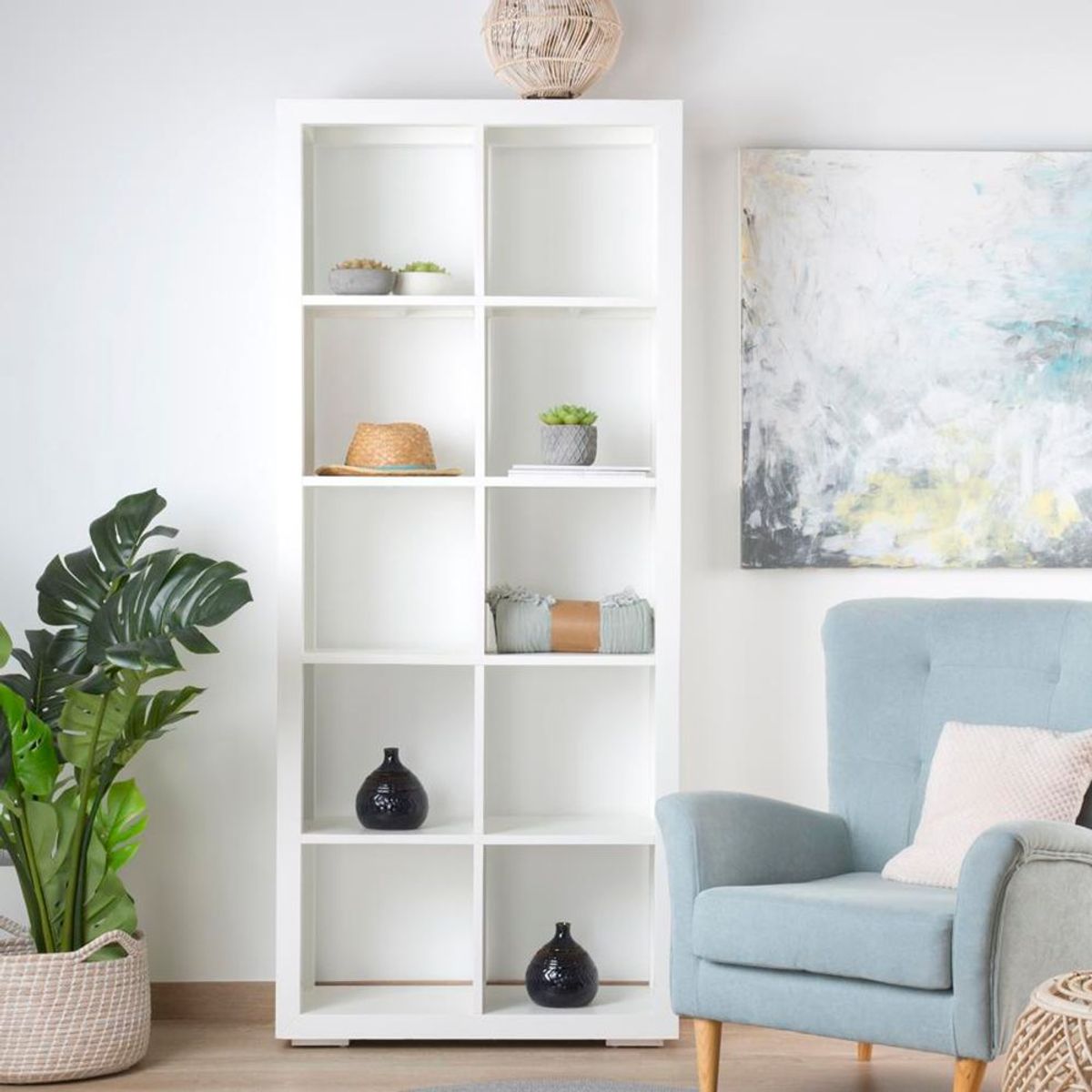 TU MESITA - Estante Moderno Jimin Blanco 83 cm TU MESITA