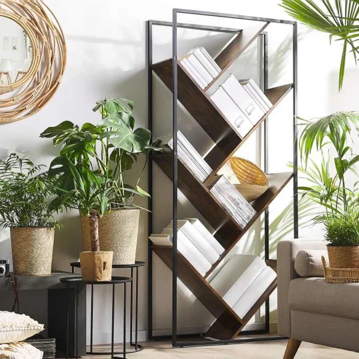 TU MESITA - Librero Tesla Marrón 181cm TU MESITA