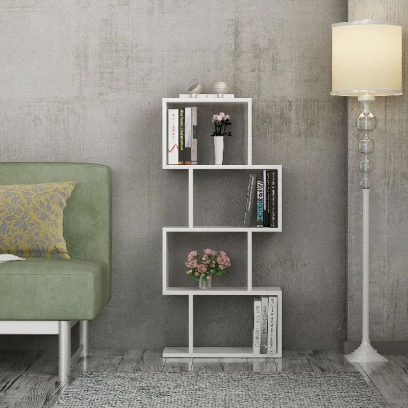 TU MESITA - Estante Contemporáneo Finés Blanco 116cm TU MESITA
