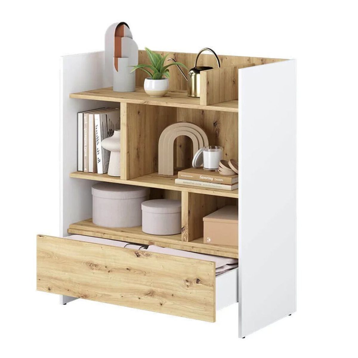 TU MESITA - Estante Bajo Boston color BlancoDuna TU MESITA