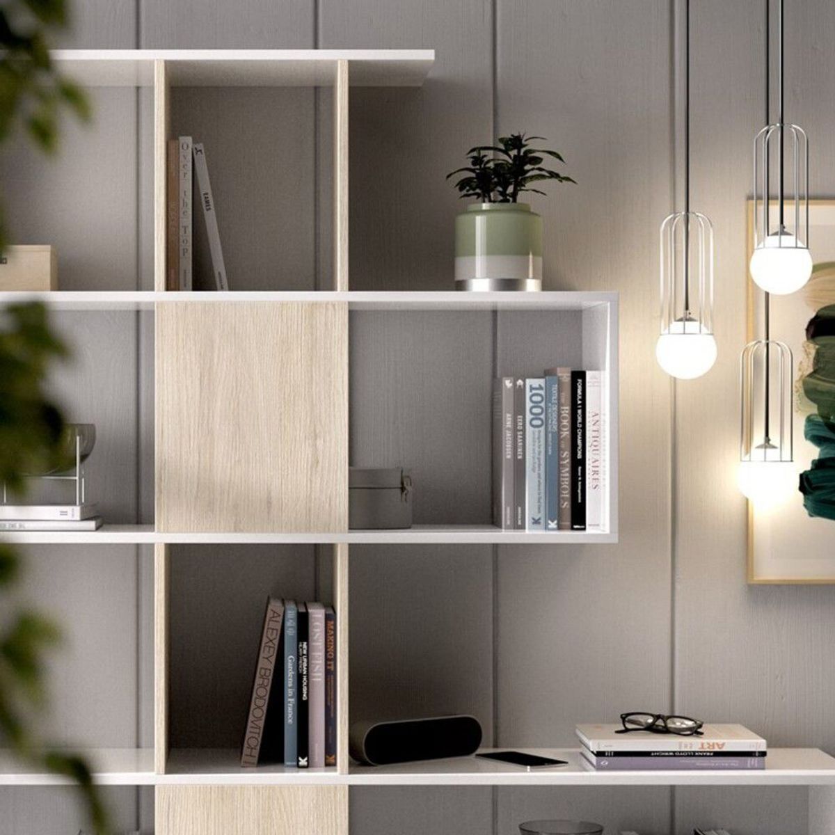 TU MESITA - Estante separador de ambiente Tommy color BlancoMacadamia TU MESITA