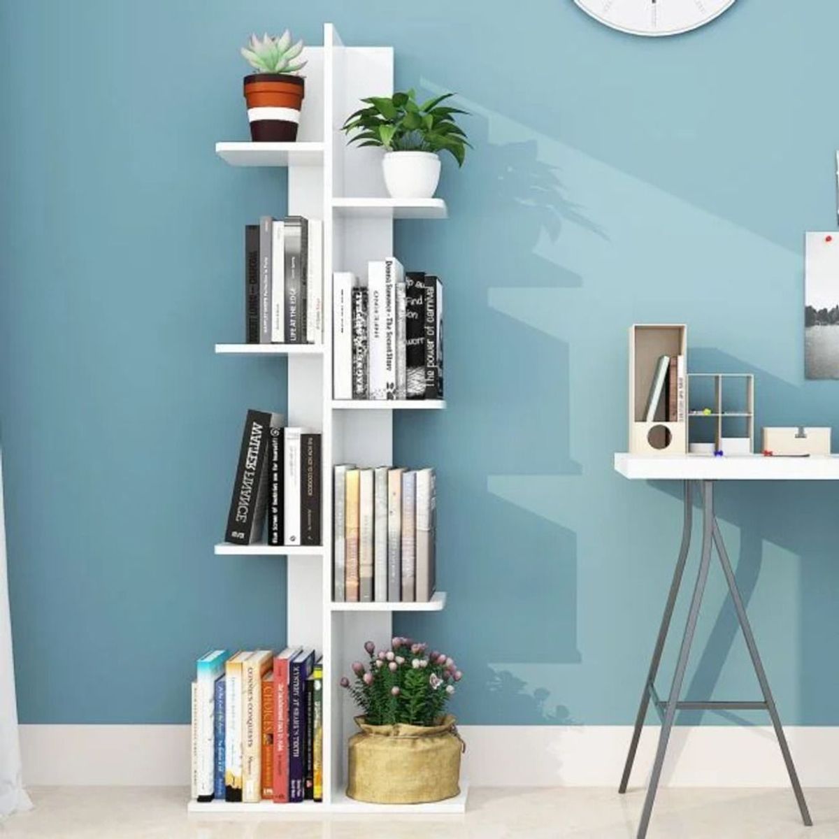 TU MESITA - Estante Contemporáneo Dosier Blanco 141 cm TU MESITA