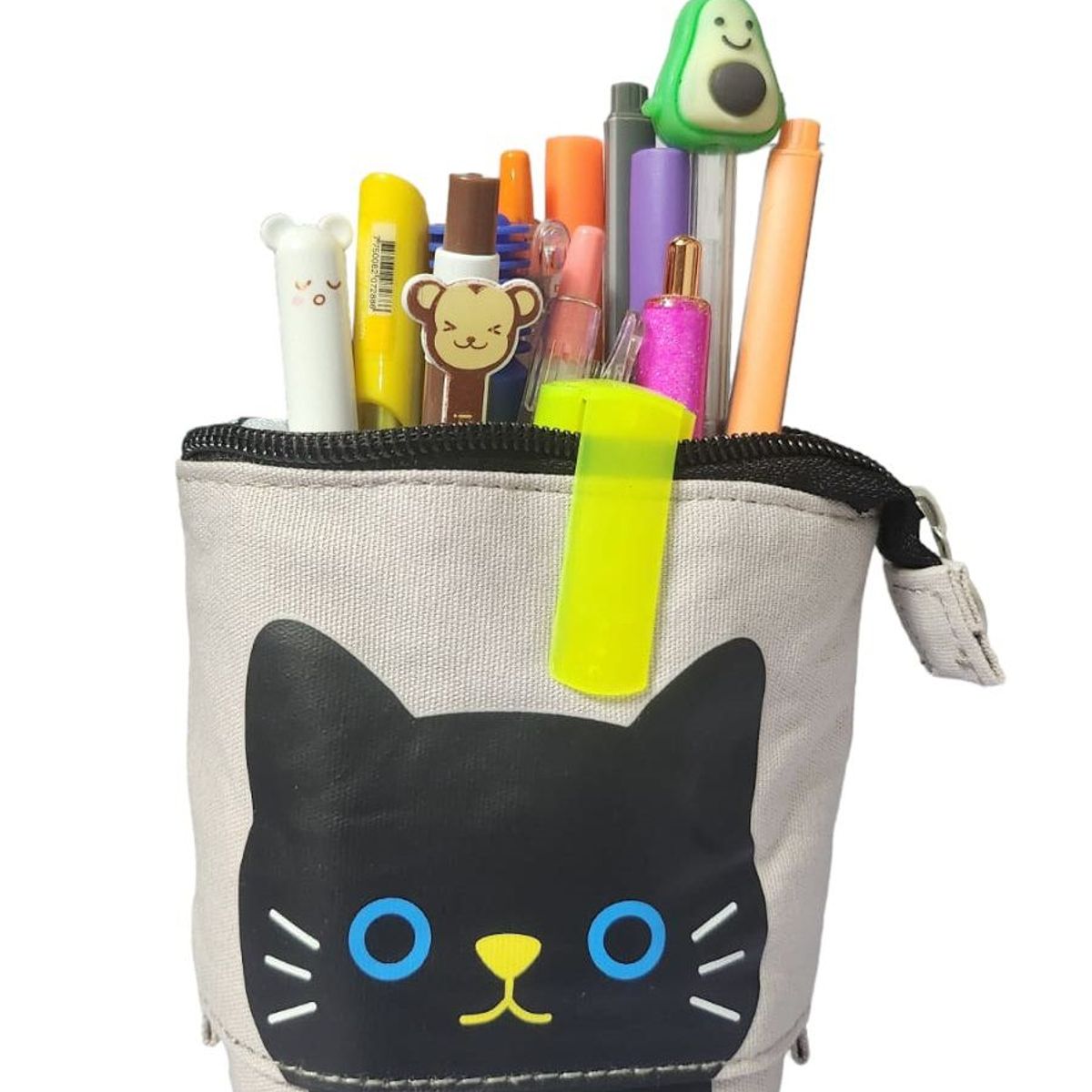 GENERICO - Cartuchera Retráctil Gatito Negro