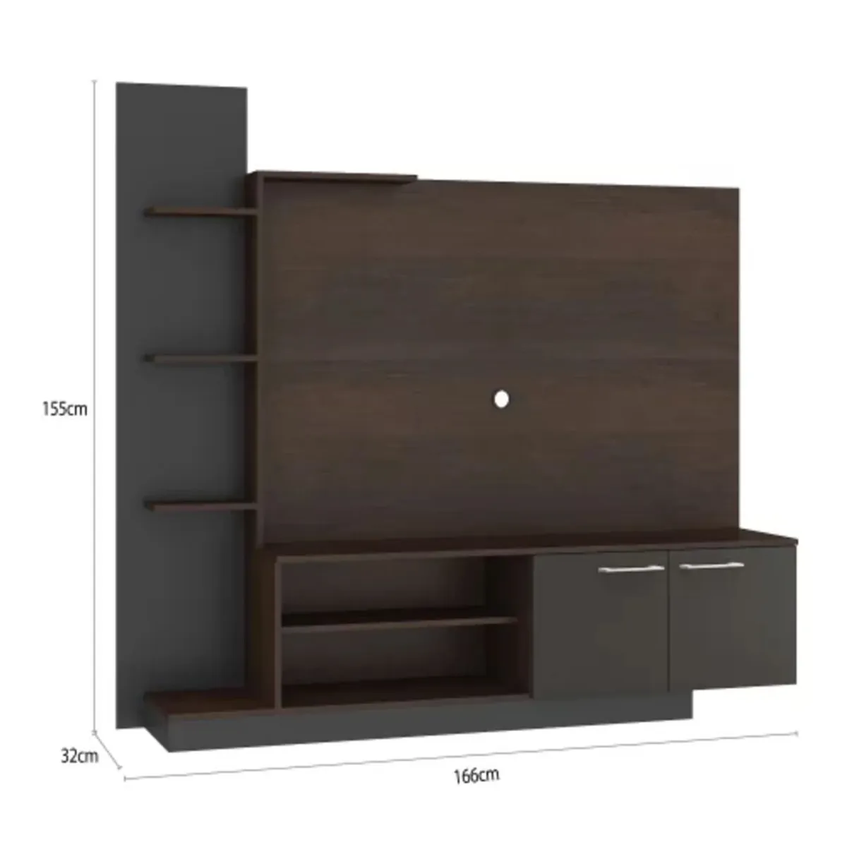 TU MESITA - Estante para TV Moderno Janeiro MarrónNegro TU MESITA