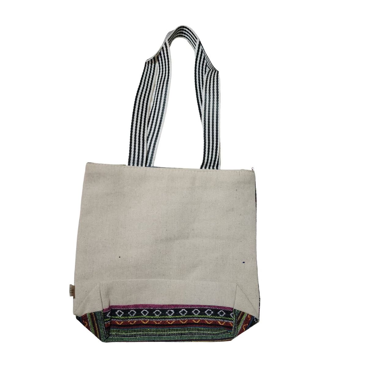 GENERICO - Bolso de tela con cierre 34x31x12 cm