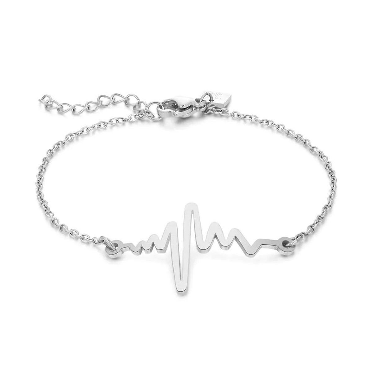 GENERICO - Pulsera  Electrocardiograma - Plata 950 - Musas Vanidosas