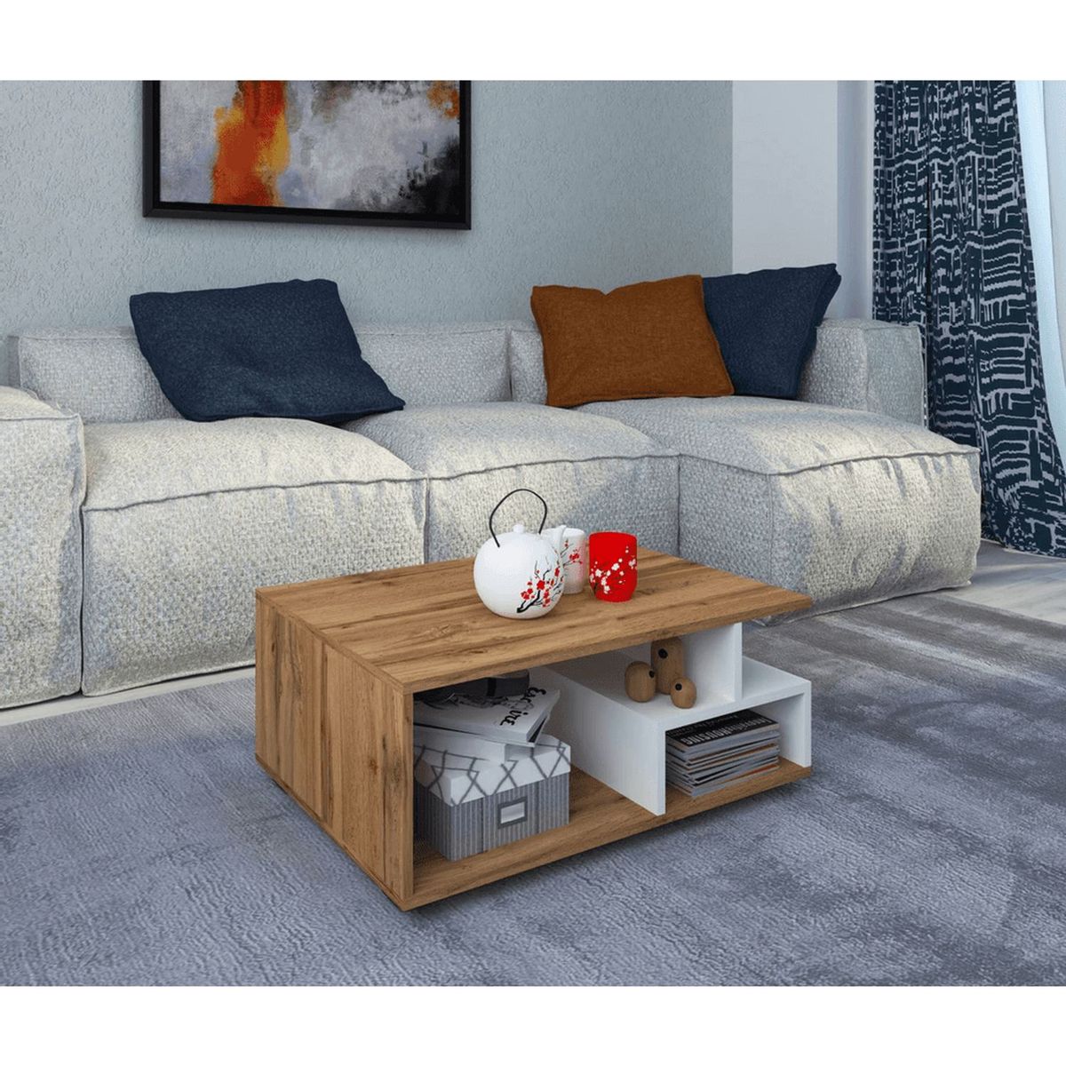 TU MESITA - Mesa de Centro Moderna Angela color Duna TU MESITA