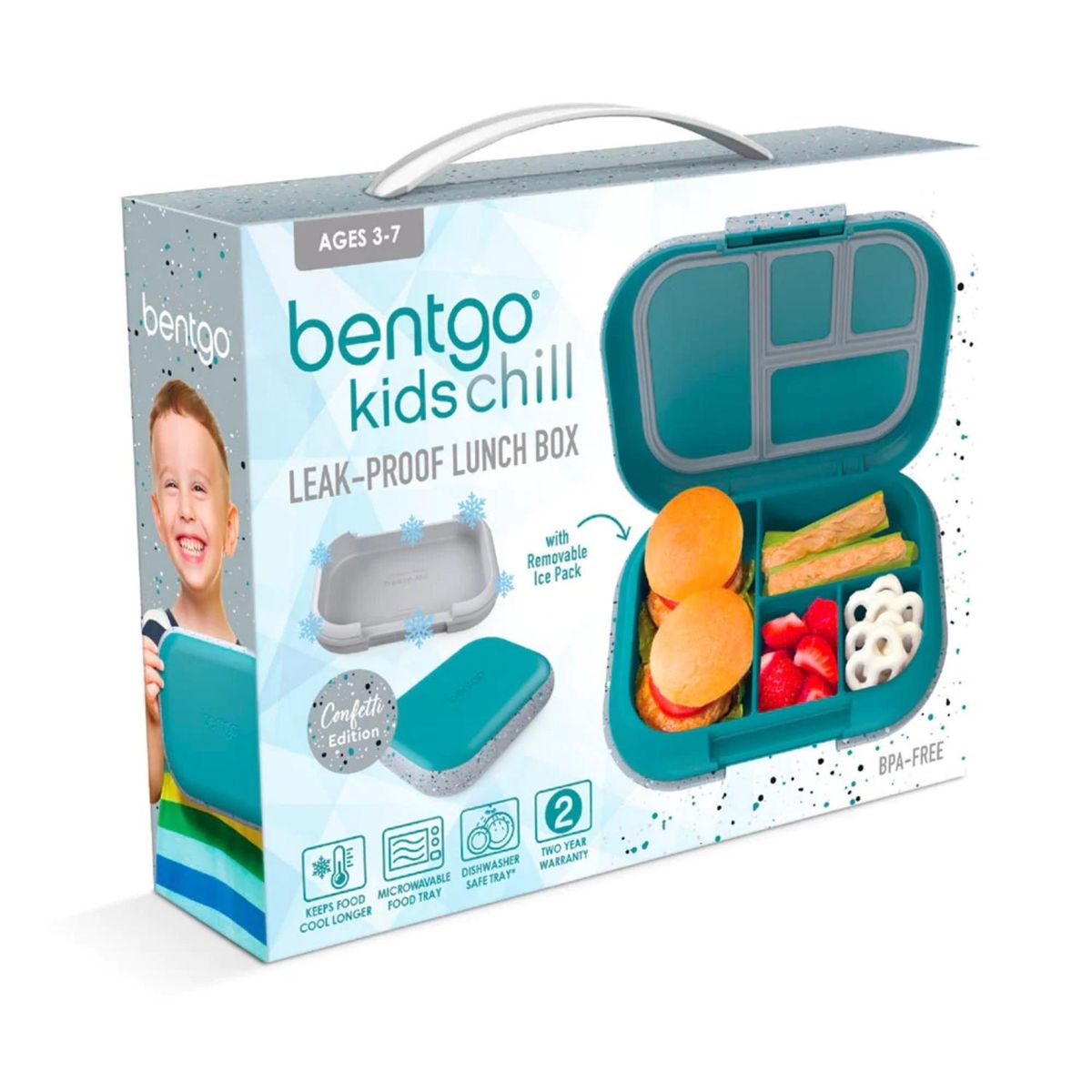 BENTGO - Lonchera Bentgo Kids Chill Lunch Box - Verde Confeti