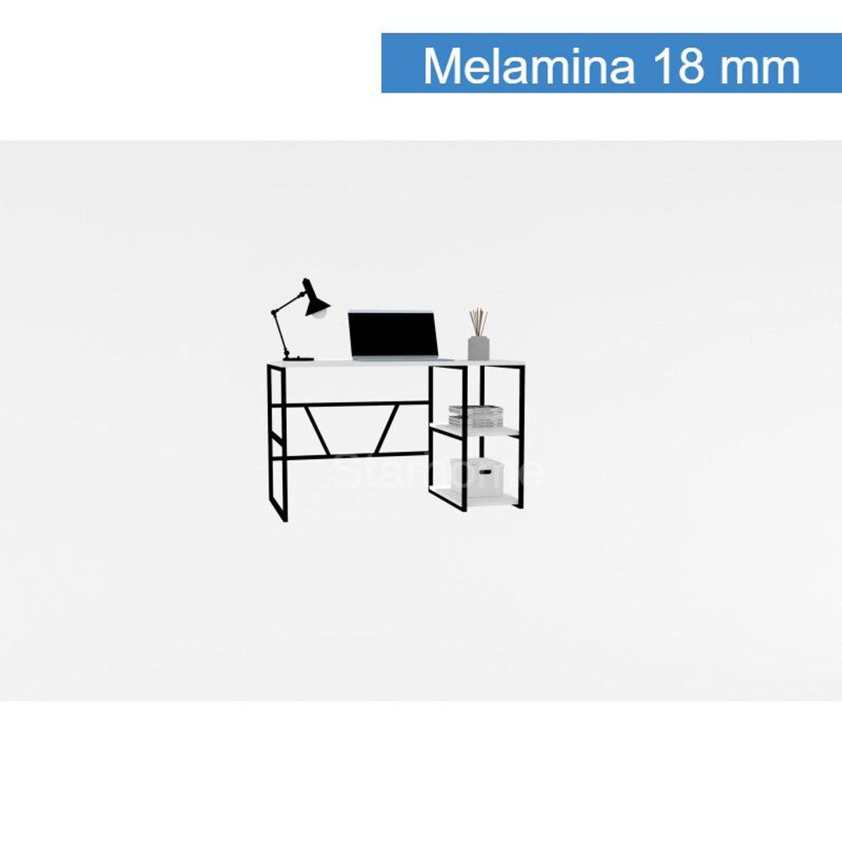 STARHOME - ESCRITORIO STARHOME ESTILO INDUSTRIAL FANSY BLANCO