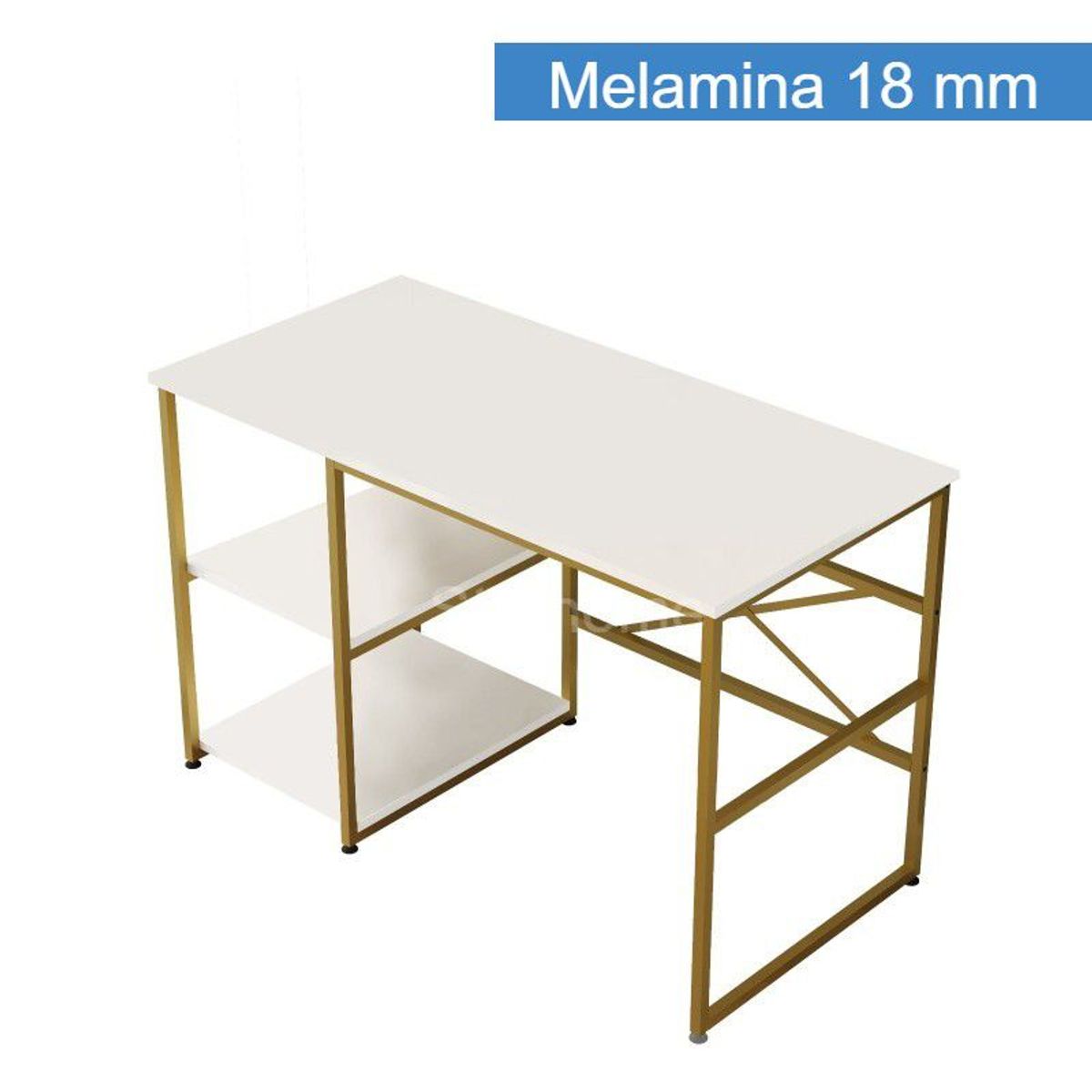 STARHOME - ESCRITORIO STARHOME ESTILO INDUSTRIAL LUXURY BLANCO