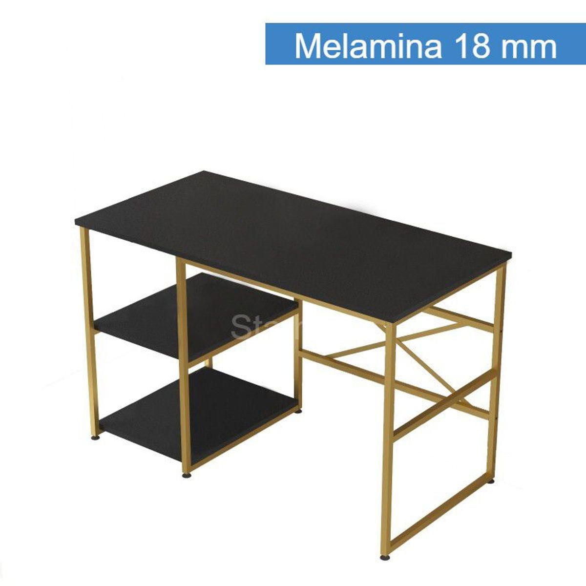 STARHOME - ESCRITORIO STARHOME ESTILO INDUSTRIAL LUXURY NEGRO