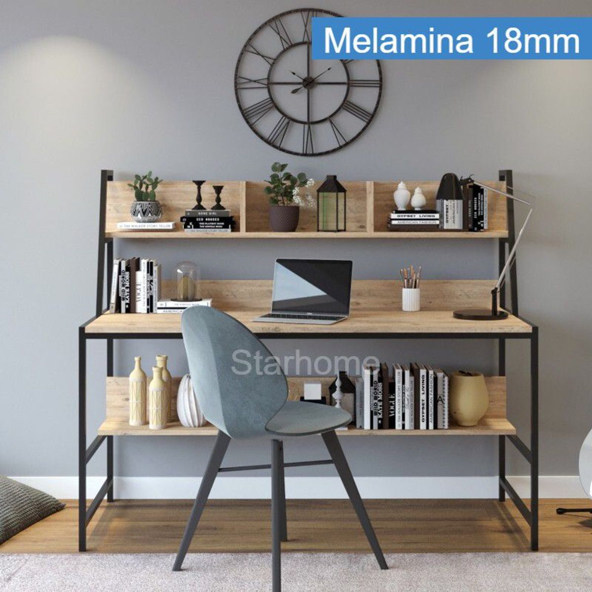 STARHOME - ESCRITORIO STARHOME ESTILO INDUSTRIAL VELEZ ROBLE