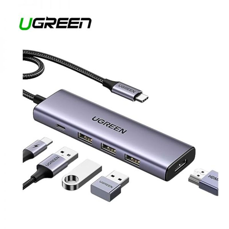 UGREEN - ADAPTADOR UGREEN 5 EN 1 TIPO C ALUMINIO 15597