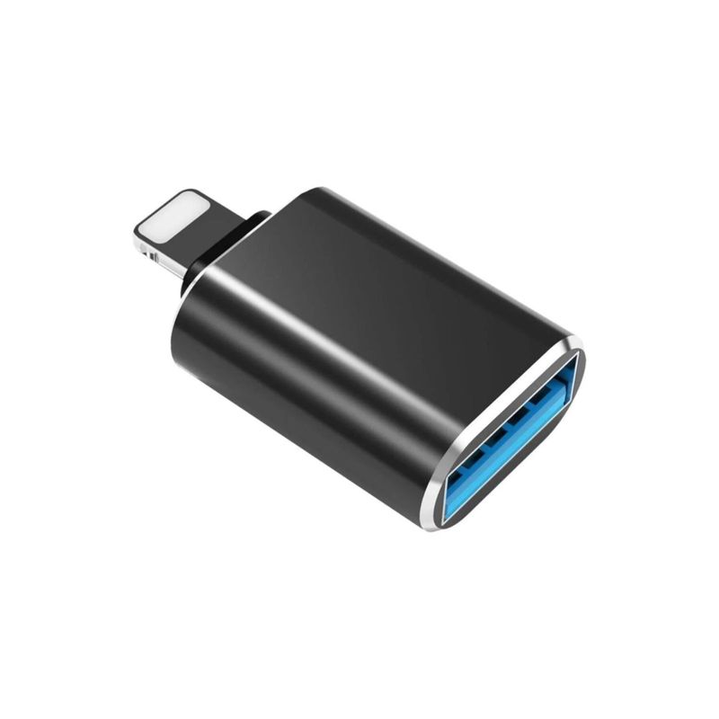 GENERICO - ADAPTADOR OTG USB 3.0 A LIGHTNING IPHONE TRANSFERENCIA DE DATOS