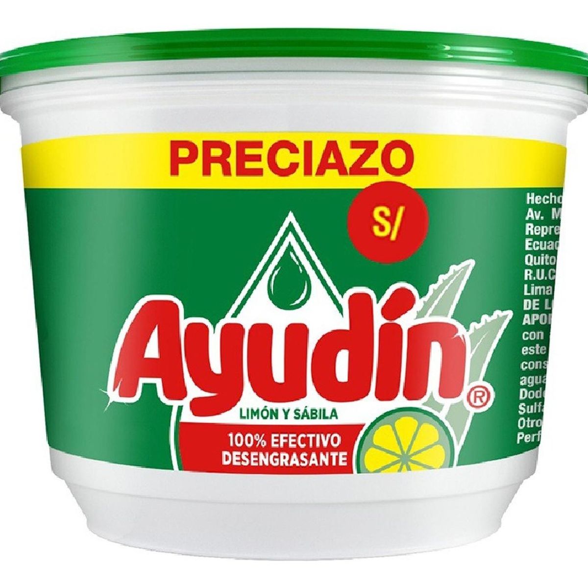 AYUDIN - Lavavajillas en Pasta Ayudín Limón y Sábila 285g